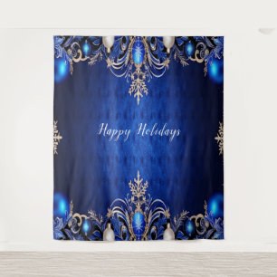 Blauw decoratief feestelijk achtergrondpaneel wandkleed