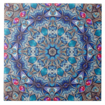 Blauw decoratief keramisch tegel