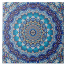 Blauw decoratief keramisch tegel