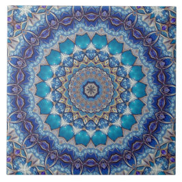 Blauw decoratief keramisch tegel tegeltje