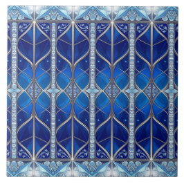 Blauw decoratief keramisch tegel tegeltje