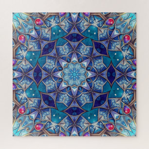 Blauw decoratief legpuzzel