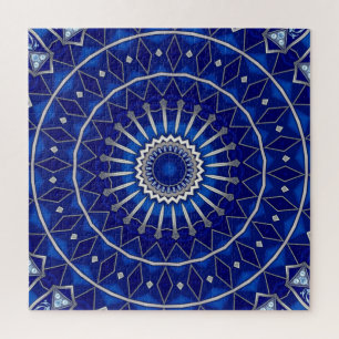 Blauw decoratief legpuzzel