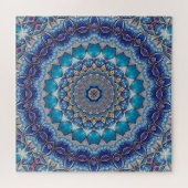 Blauw decoratief legpuzzel (Horizontaal)