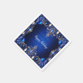 Blauw Decoratief Vakantie Servet (Hoek)