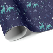 Blauw deer en het motorpapier cadeaupapier (Rol Hoek)