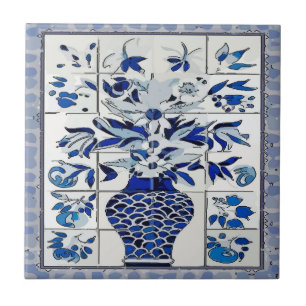 Blauw Delfts Bloemvaas Tegel Muurschildering Tegeltje