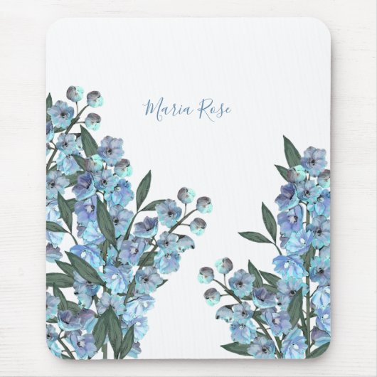 Blauw Delphinium Muismat (Voorkant)