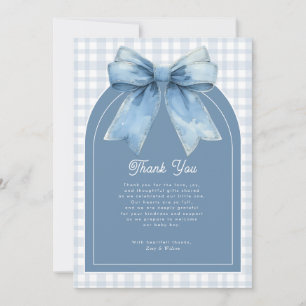 Blauw Denim Baby Jongen Baby Shower Bedankkaart