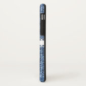 Blauw Denim-blik met lint iPhone X-Hoesje Case-Mate iPhone Case (Achterkant/links)