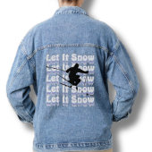 Blauw Denim Jean Jacket Laat Het Sneeuwskiër
