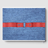 Blauw Denim Kijk Weddenschap Boek (Achterkant)