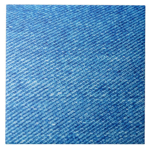 Blauw denim Textiel keramische tegels Tegeltje