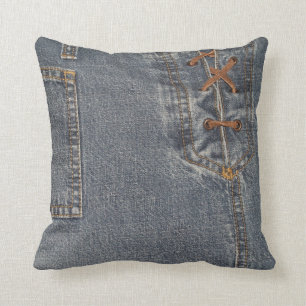 Blauw denimHoofdkussen Kussen