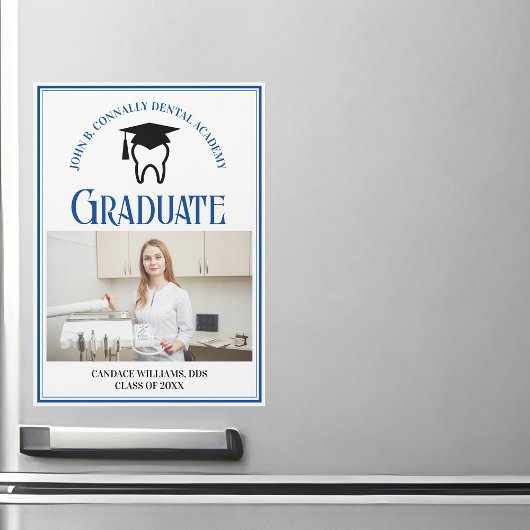 Blauw Dental School Foto Aangepaste Afstuderen Mag