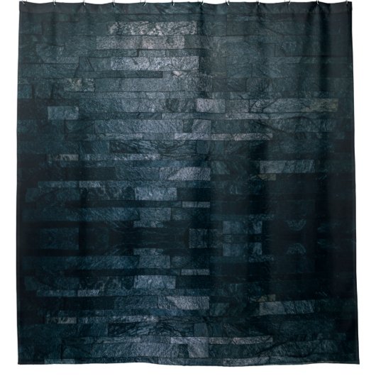 Blauw design douchegordijn (Voorkant)