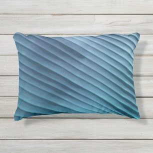 Blauw diagonaal blad buitenkussen