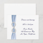 Blauw Diamant Oneindigheid Trouwontvangstkaart Kaart (Voorkant / Achterkant)