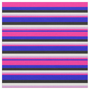 Blauw, diep roze, roomroos, lichte cyaan en zwart stof