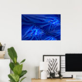 Blauw Digitaal Abstract het Schilderen Poster (Thuiskantoor)