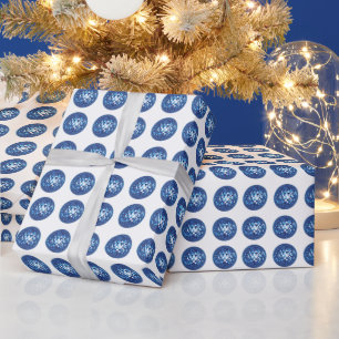 Blauw Disco Ball Patroon Cadeaupapier