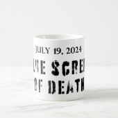 Blauw dodenscherm koffiemok (Center)