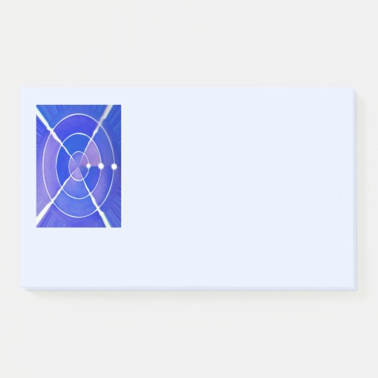 Blauw doel post-it® notes (Voorkant)