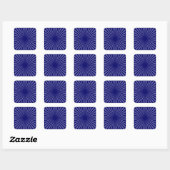 Blauw doel - vierkante sticker (Vel)
