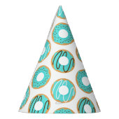 Blauw Donuts Patroon Feesthoedjes (Links)