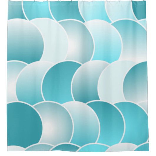 Blauw Douchegordijn (Voorkant)