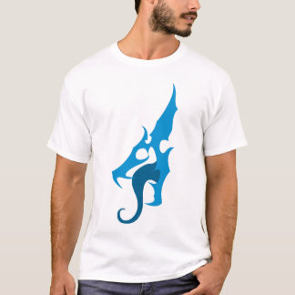 Blauw dragon Logo T-shirt