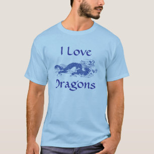 Blauw drakenpapierT-shirt knippen T-shirt