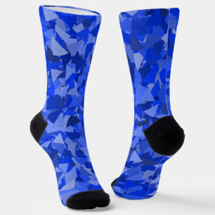 Blauw Driehoek Patroon Sokken