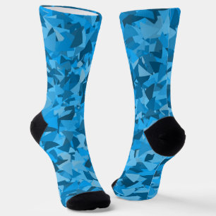 Blauw Driehoek Patroon Sokken