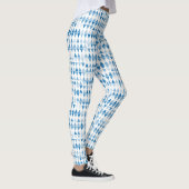Blauw driehoekspatroon leggings (Rechts)