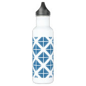 Blauw driehoekspatroon waterfles  (Links)