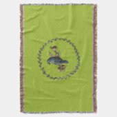 blauw driekleppige dijbeen deken (Voorkant Verticaal)