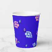 Blauw druiven patroon Papieren beker (Achterkant)