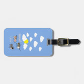 Blauw dubbelzijdig Bagagelabel (Voorkant horizontaal)