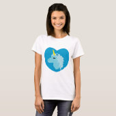 Blauw eenhoorn T-shirt (Voorkant volledig)