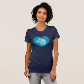 Blauw eenhoorn T-shirt (Voorkant volledig)