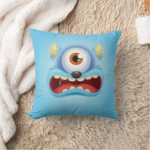 Blauw Eenogig Monster Kussen (Deken)