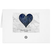 Blauw eenstammenhart met gedicht (Achterkant Horizontaal)