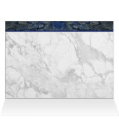 Blauw eenstammenhart met gedicht (Binnen Horizontaal (Boven))