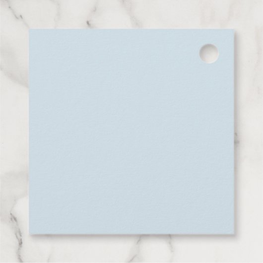Blauw Eenvoudig Elegant Goud Kruis Doopsel Bedankjes Labels (Achterkant)