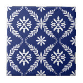 Blauw Eenvoudig Modern Geometrisch Elegant Abstrac Tegeltje (Voorkant)