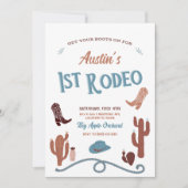 Blauw eerste Rodeo Kaart (Voorkant)