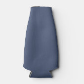 Blauw Effen Kleur Personaliseer Fles Koeler (Voorkant)