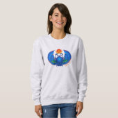 Blauw Egyptisch Scarab Sweatshirt (Voorkant volledig)