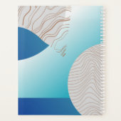 Blauw elegant abstract planner (Achterkant)